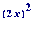 (2*x)^2